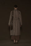 Mutedance 24 Autumn and Winter Lapel Flower Dye Belt Coat MD-MD24FW38-GRAY